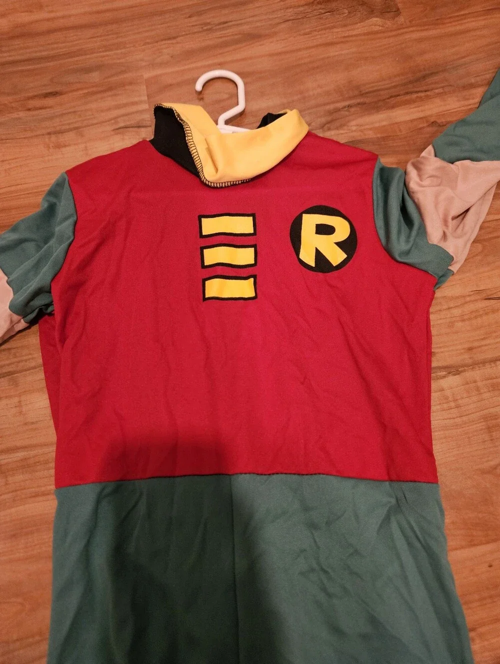 Robin Teen Titans Kids Costume Jumpsuit - Red and Green Size Medium